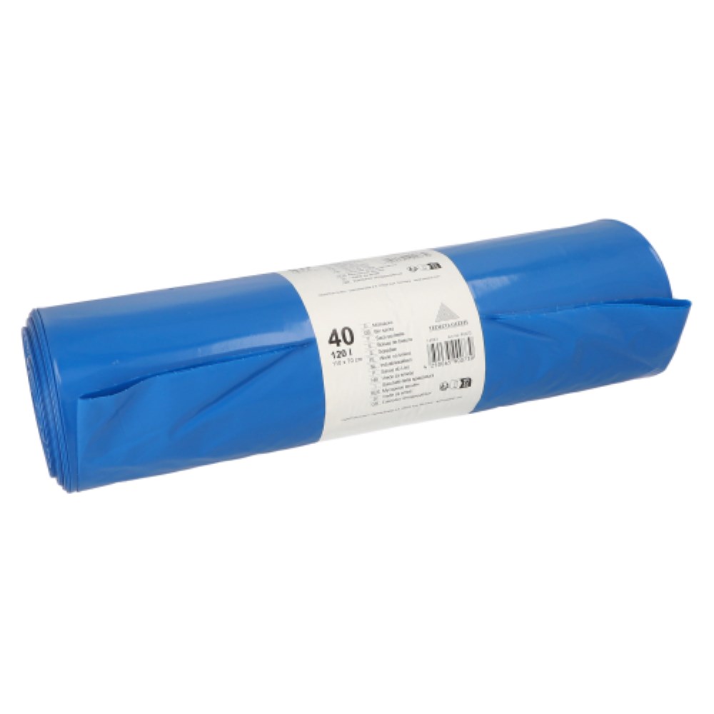40 Müllsäcke, LDPE 120 l 110 cm x 70 cm blau 40 my