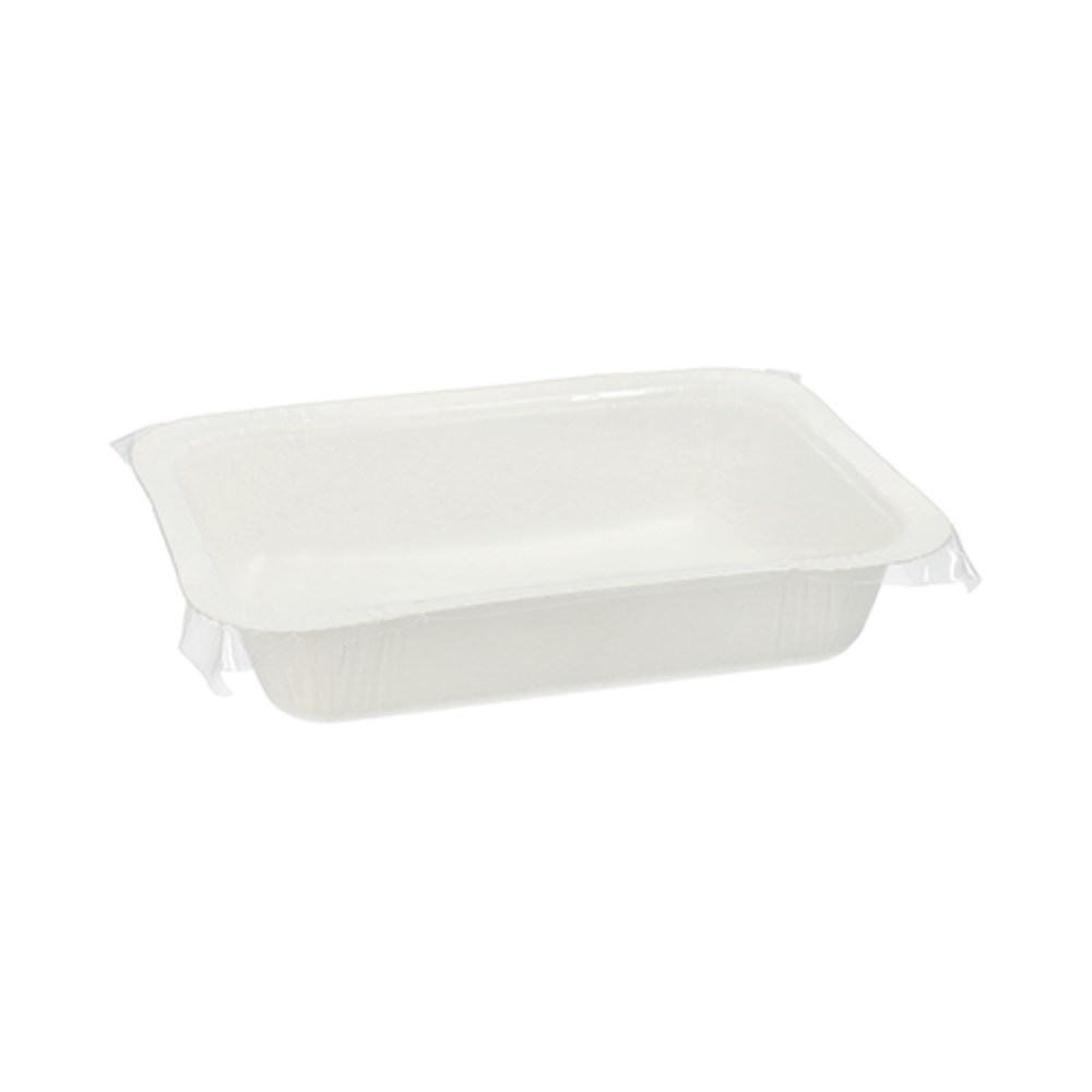260 Siegelschalen, Pappe eckig 530 ml 3,7 cm x 13,7 cm x 18,1 cm weiss