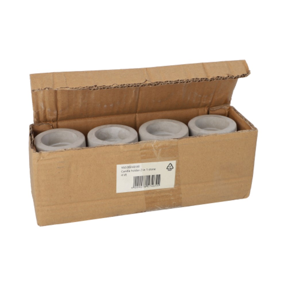 Kerzenhalter Beton Ø 6 cm · 8 cm grau für Teelichte und Stabkerzen