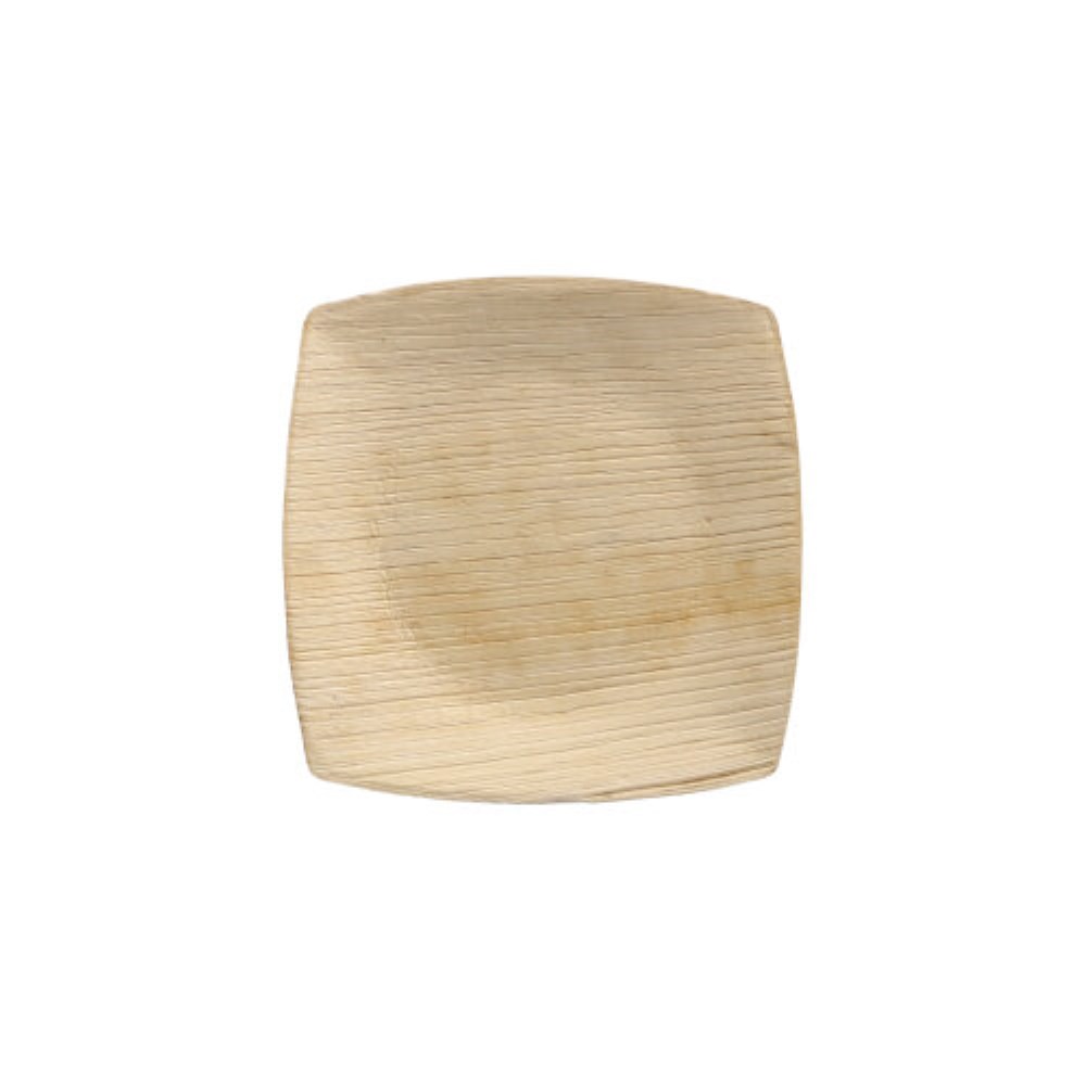 25 Teller, Palmblatt "pure" 10 cm x 10 cm natur "QUADRATO"
