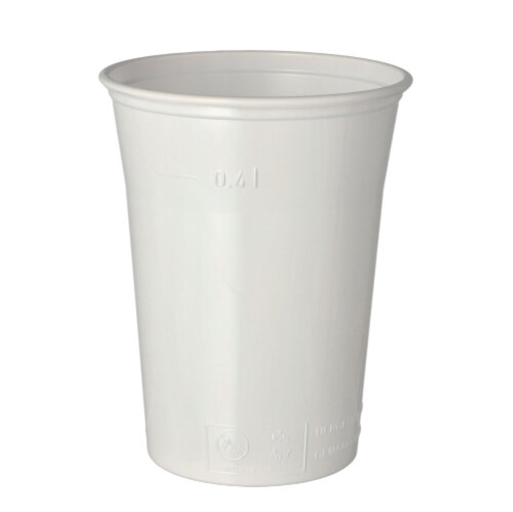 25 Trinkbecher, PS 0,4 l Ø 9,5 cm · 12 cm weiss