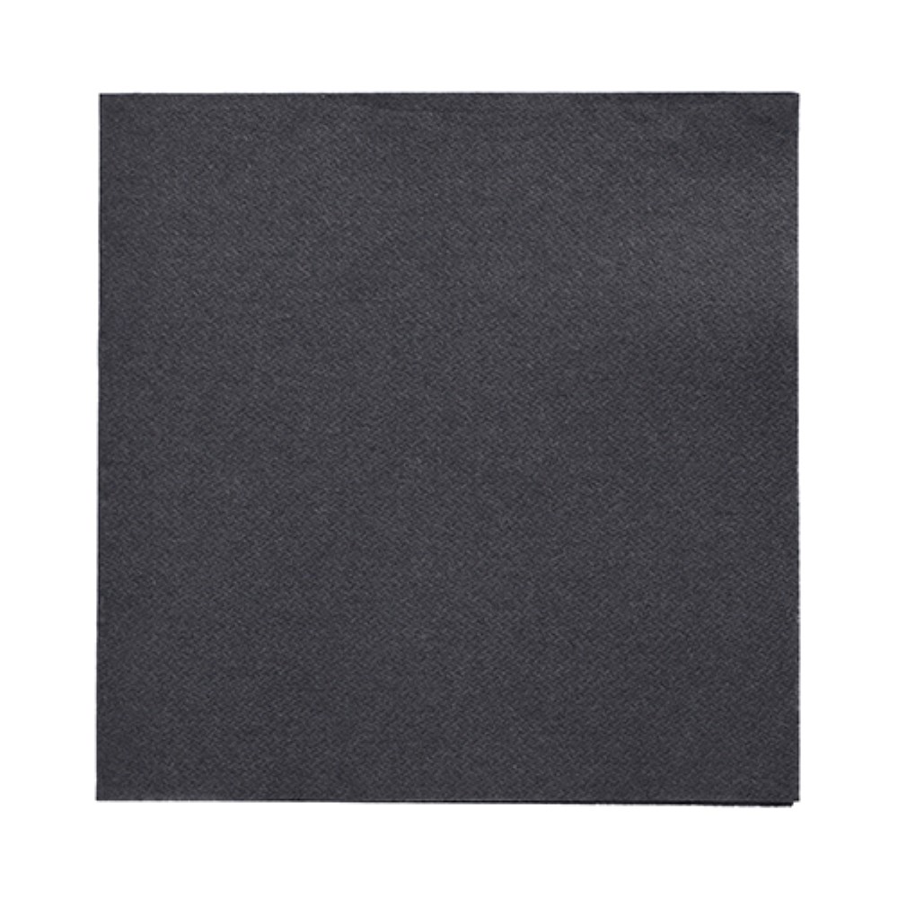 20 Servietten "DAILY Collection" 1/4-Falz 32 cm x 32 cm schwarz