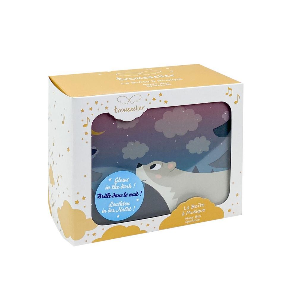 Phosphoreszierende Spieldose  Bear in Forest