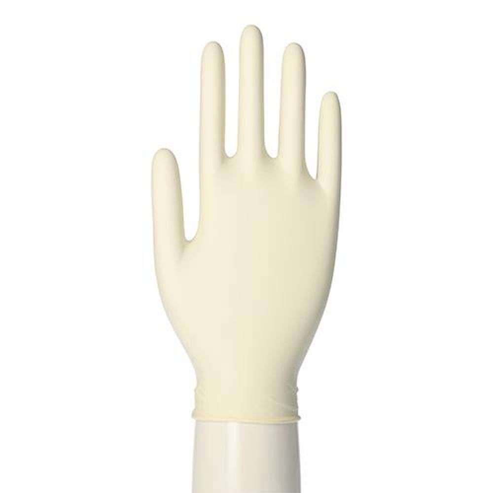 100 "Medi-Inn® PS" Handschuhe, Latex puderfrei "Comfort" weiss - natur Größe S