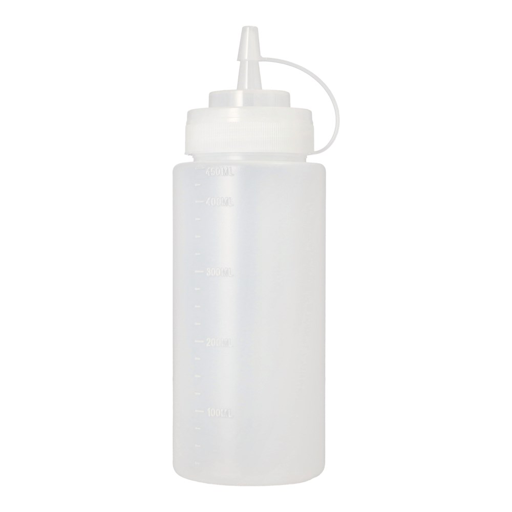 2 Quetschflaschen LDPE (virgin) 450 ml Ø 6,5 cm · 19,5 cm transparent
