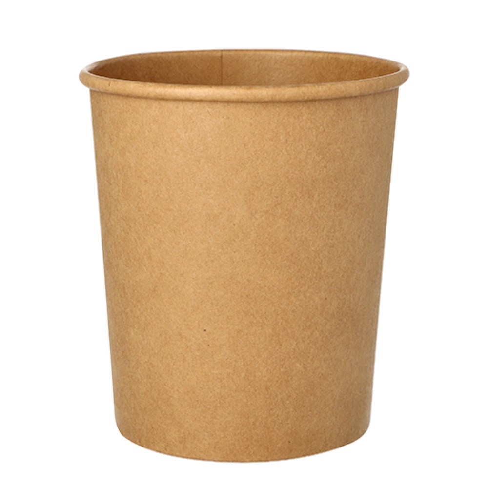 25 Suppenbecher, Pappe rund 940 ml Ø 11,5 cm · 13 cm braun