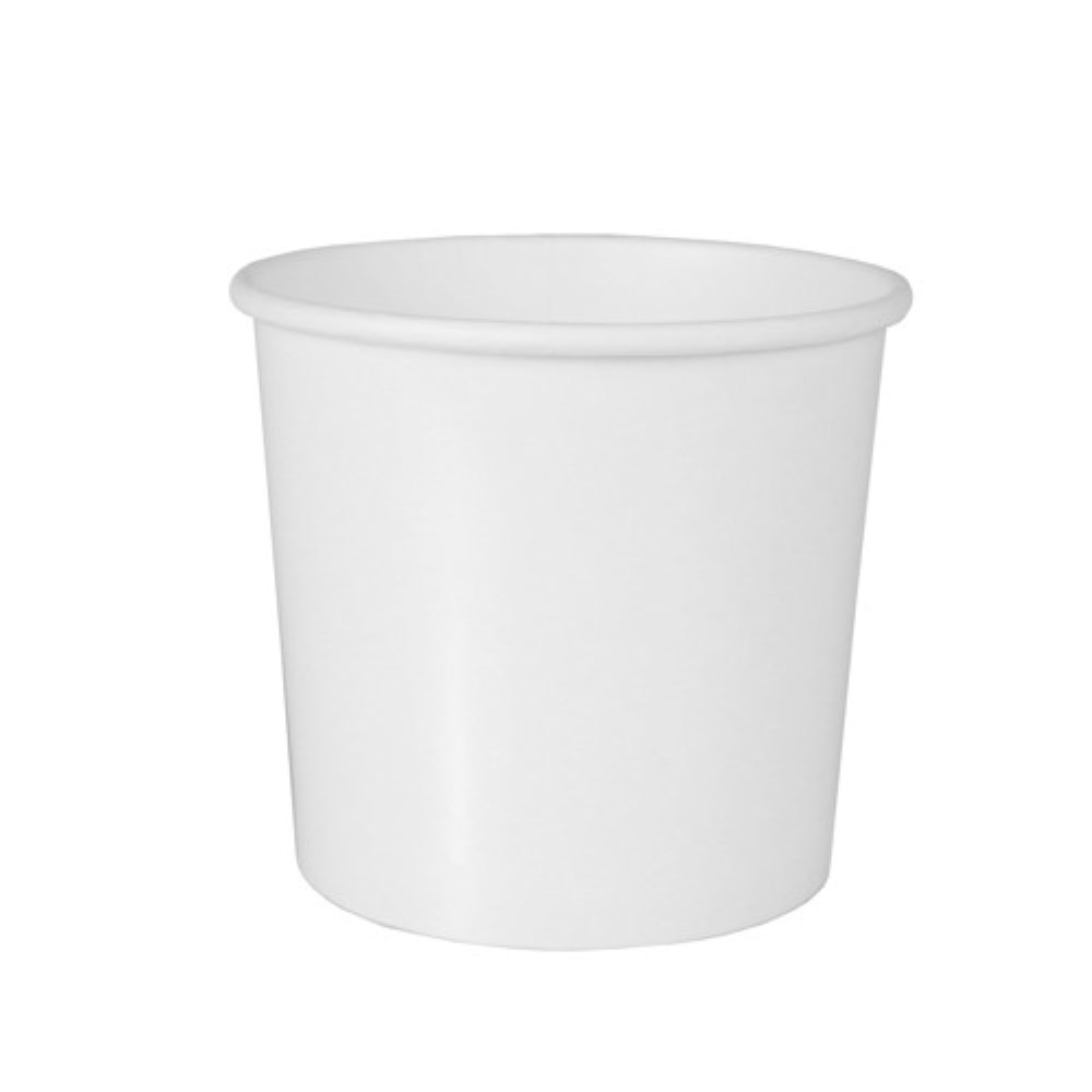 50 Suppenbecher, Pappe "To Go" rund 470 ml Ø 9,9 cm · 9,9 cm weiss