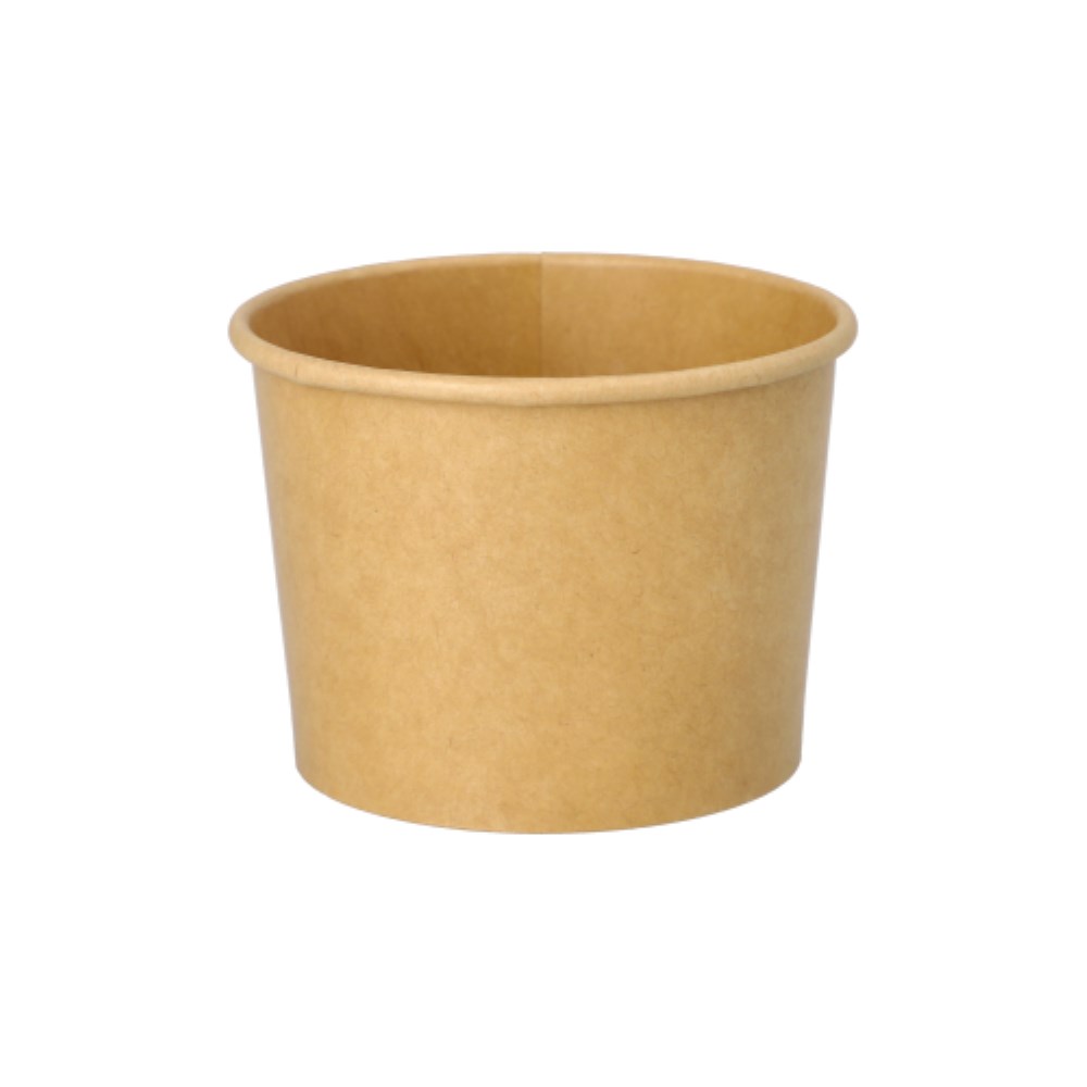 50 Eisbecher, Pappe rund 250 ml Ø 9,5 cm · 6,2 cm braun