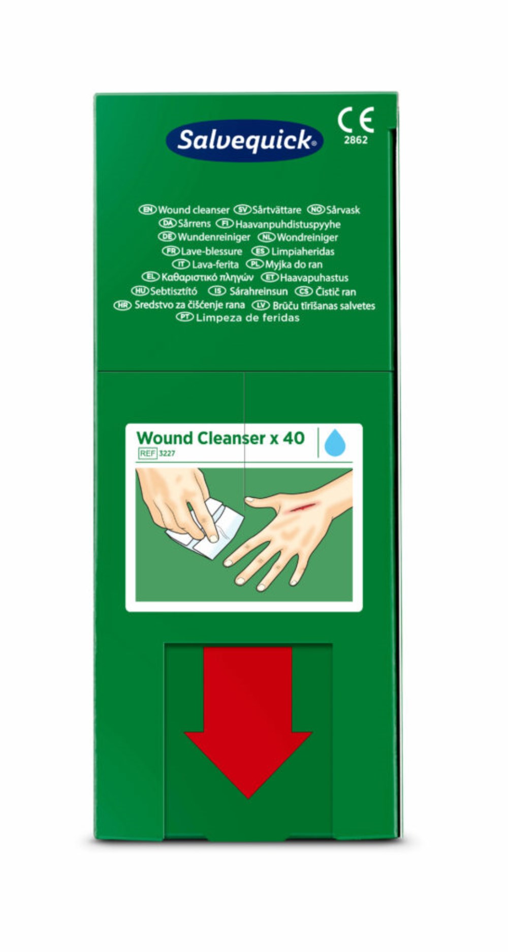 40 "Cederroth" Wipes Salvequick Wundreiniger refill für Savett-Spender REF 51011006