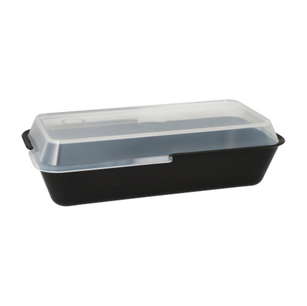 12 "Circulware" Mehrweg-Schalen Mix & Match eckig 4,7 cm x 11,7 cm x 23,4 cm schwarz