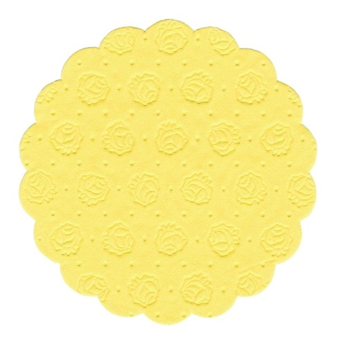 20 Tassen-Untersetzer rund Ø 9 cm gelb 9-lagig