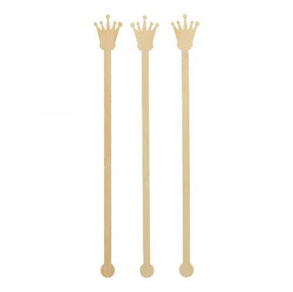 100 Getränke-Quirle, Bambus "pure" 20 cm "Crown"