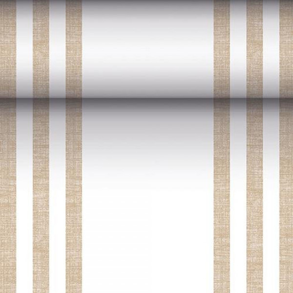 Tischläufer, stoffähnlich, PV-Tissue Mix "ROYAL Collection" 24 m x 40 cm sand "Lines"
