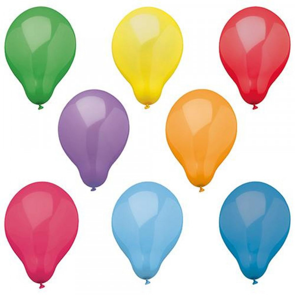16 Luftballons Ø 25 cm farbig sortiert