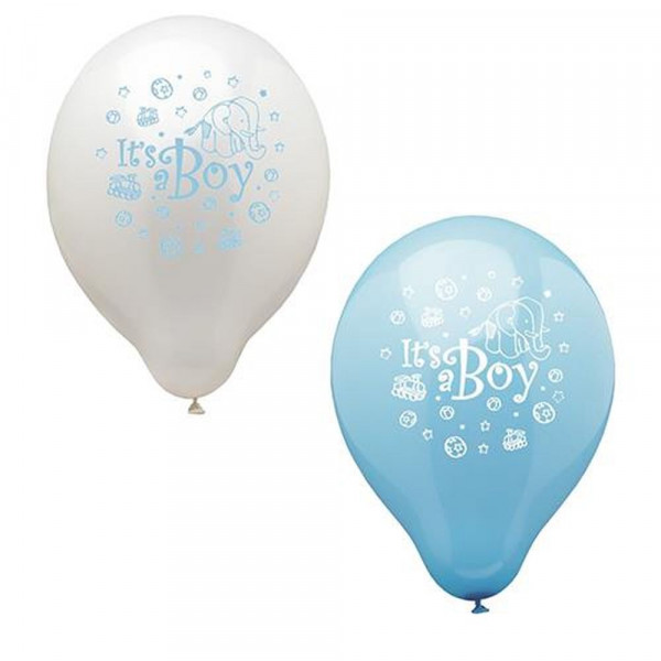 12 Luftballons Ø 25 cm "It's a boy"