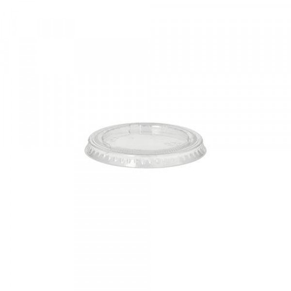 50 Deckel für Portionsbecher, PLA "pure" rund Ø 6 cm transparent