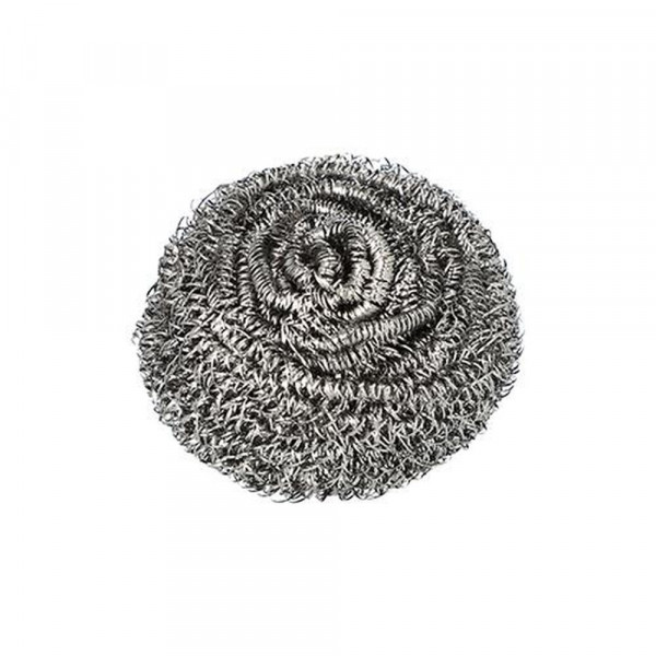 Spiraltopfreiniger, Edelstahl rund Ø 8,5 cm · 4,5 cm silber , kratzend