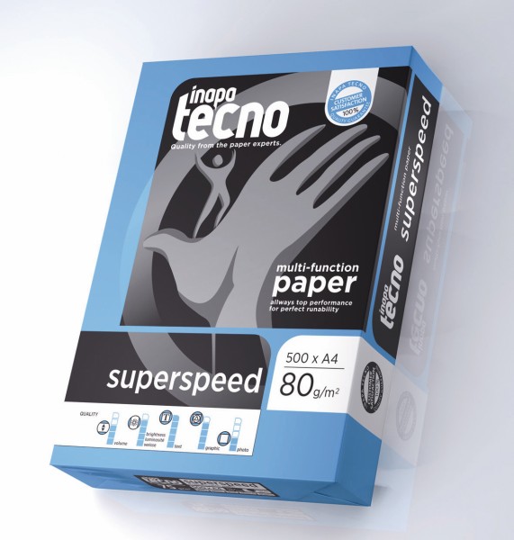 Laser-Papier inapa tecno superspeed, A4, 80 g/m², weiß, 500 Blatt