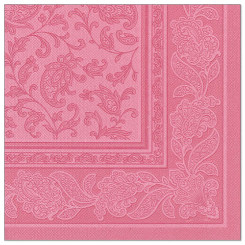 20 Servietten "ROYAL Collection" 1/4-Falz 40 cm x 40 cm rosa "Ornaments"
