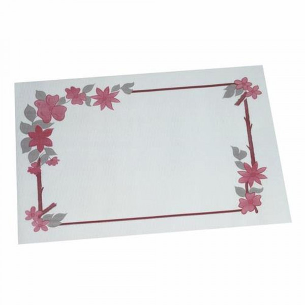 250 Tischsets, Papier 30 cm x 40 cm weiss "Blumenranke"