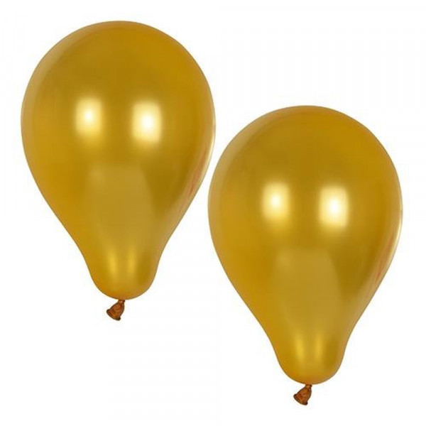 10 Luftballons Ø 25 cm gold